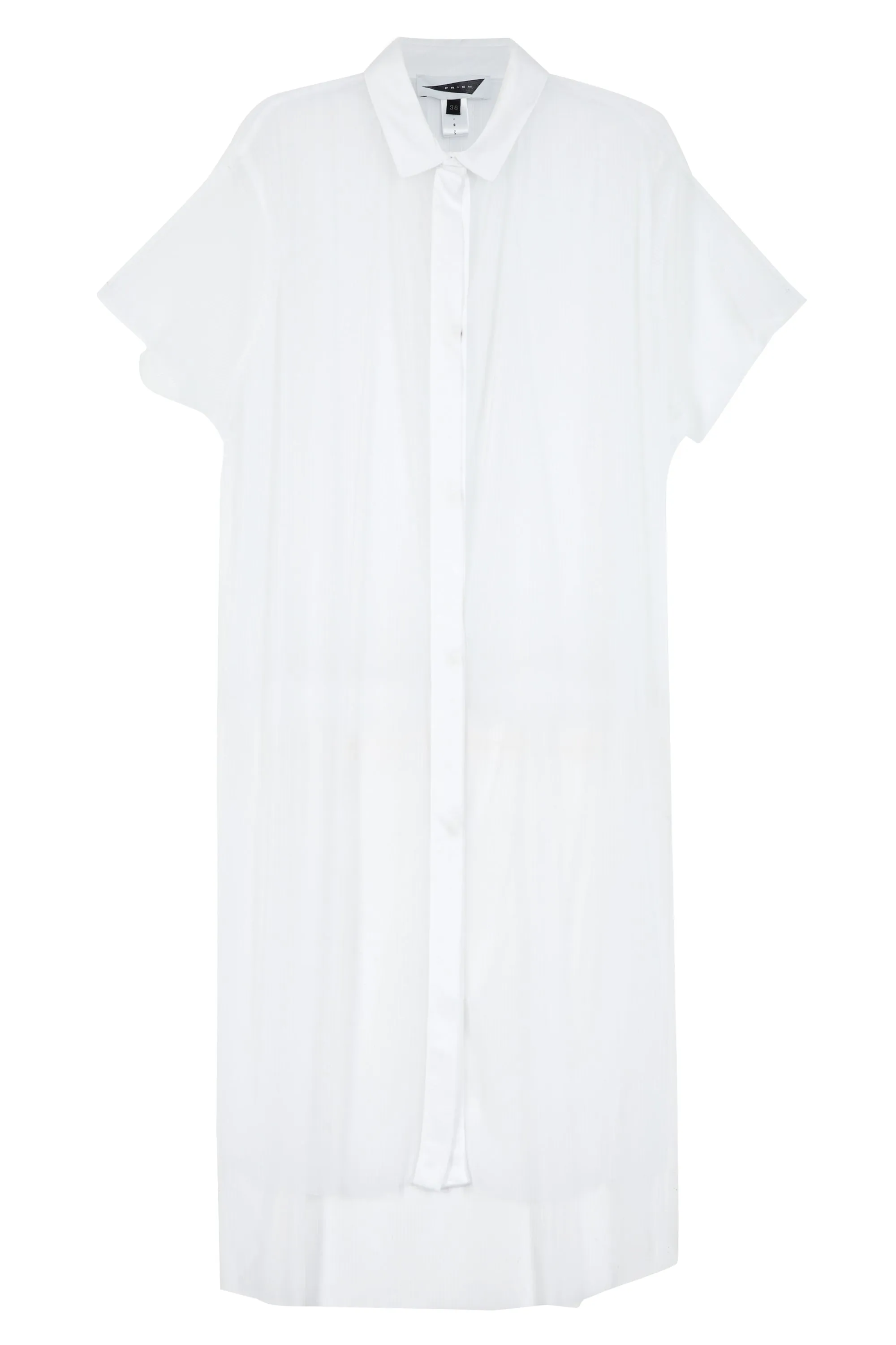 SURIGAO Shirt Dress | White Plisse