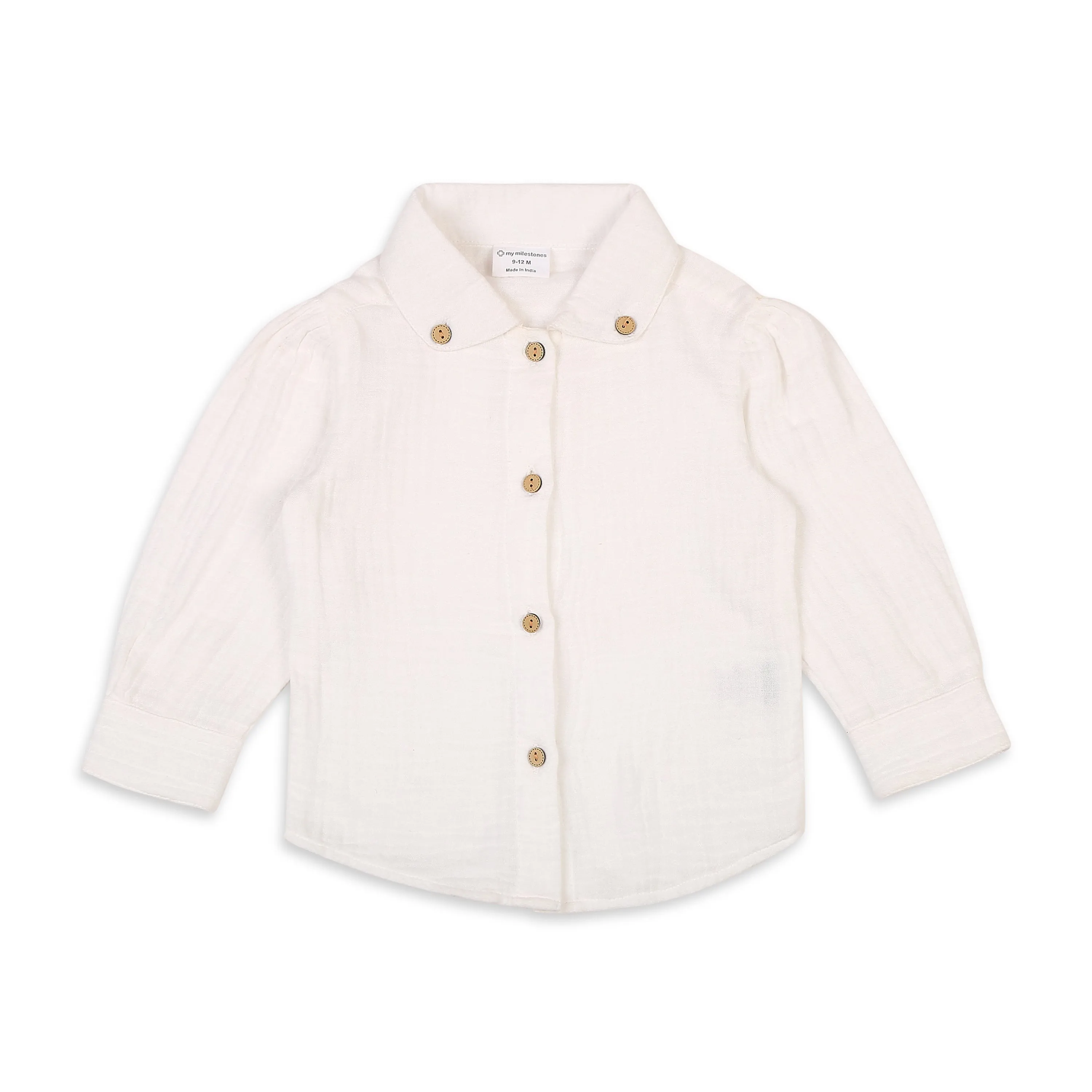 Teddy Dungaree Dress With Double Cloth Shirt  Set