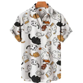 TEEK - Mens Cat Short Sleeve Shirts