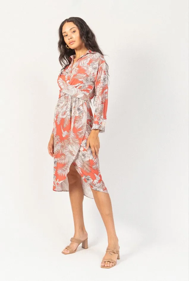 TROPICAL SHIRT DRESS