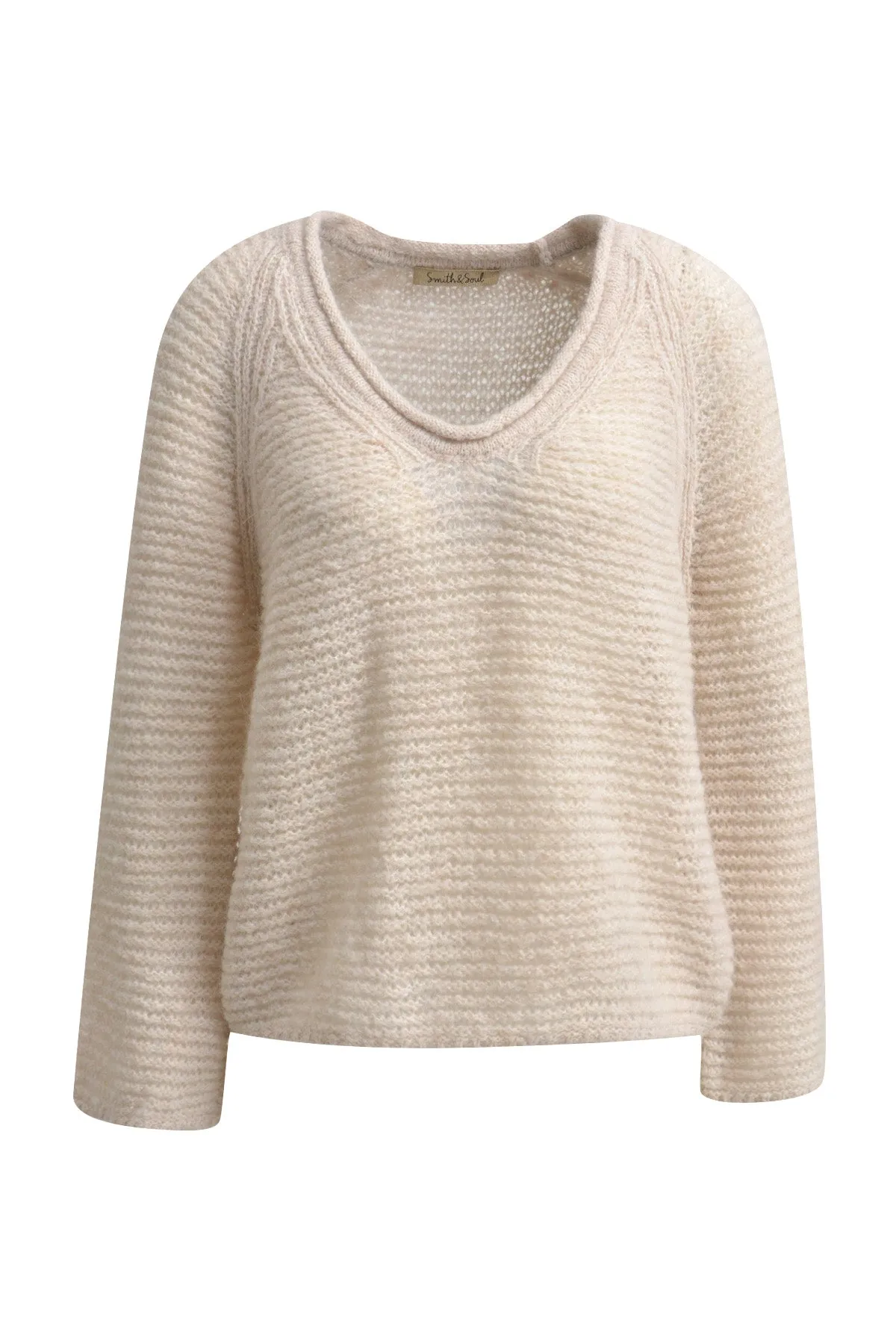 V-neck Net Pullover-SMITH&SOUL