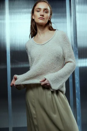V-neck Net Pullover-SMITH&SOUL