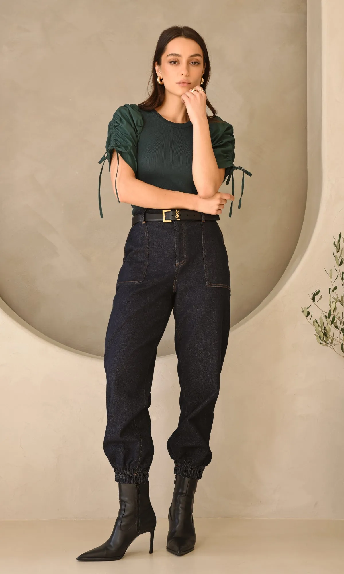 Vendra Knit Poplin Top