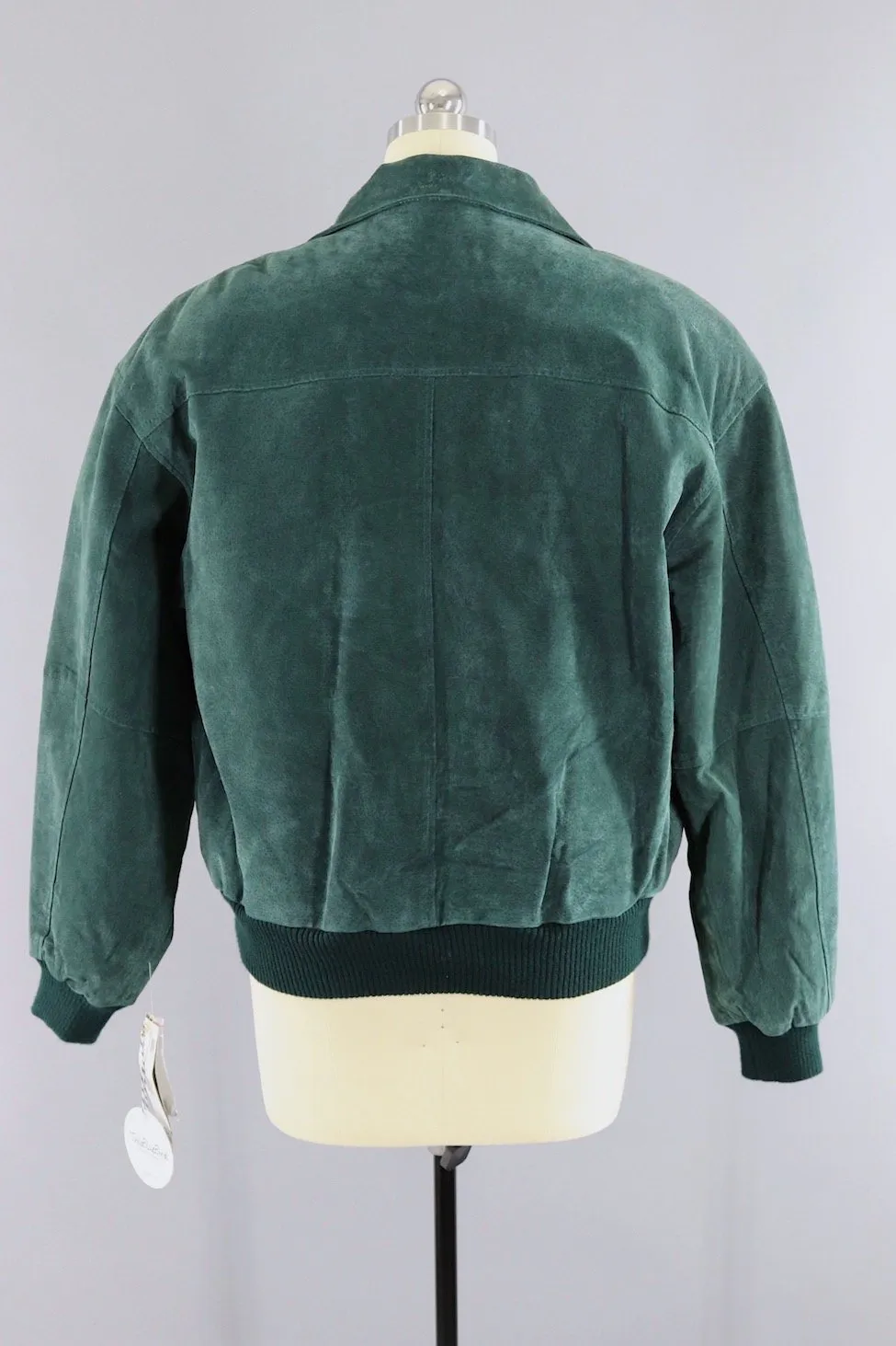 Vintage Green Suede Flight Jacket