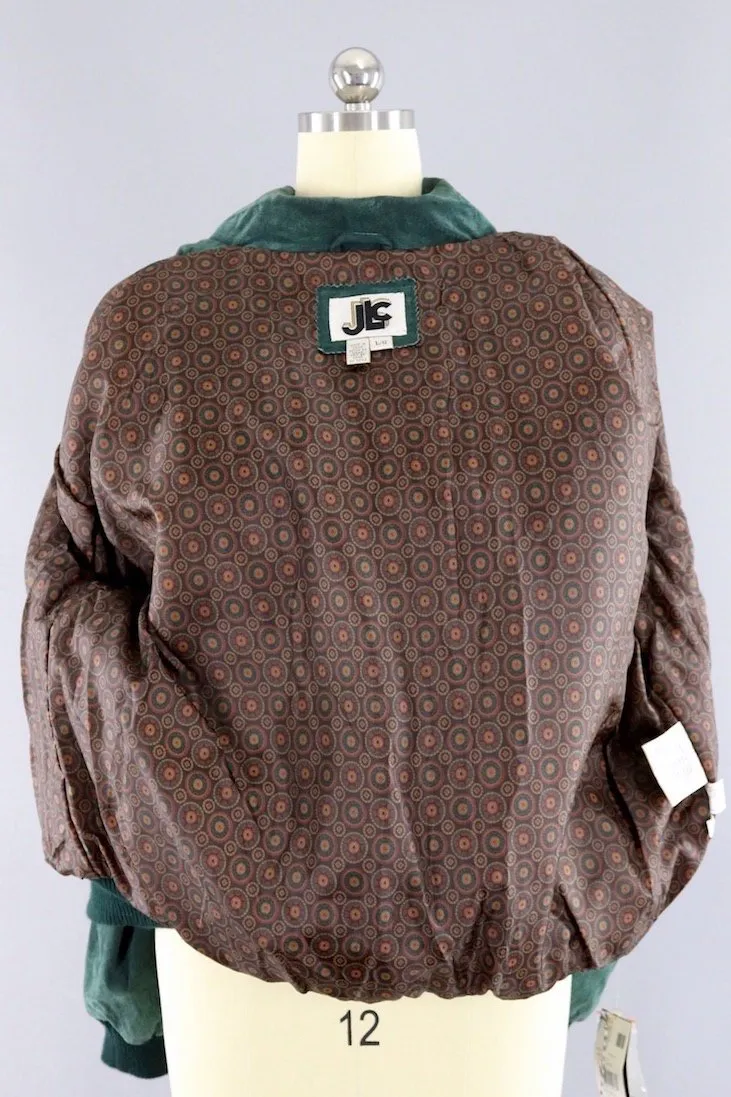 Vintage Green Suede Flight Jacket