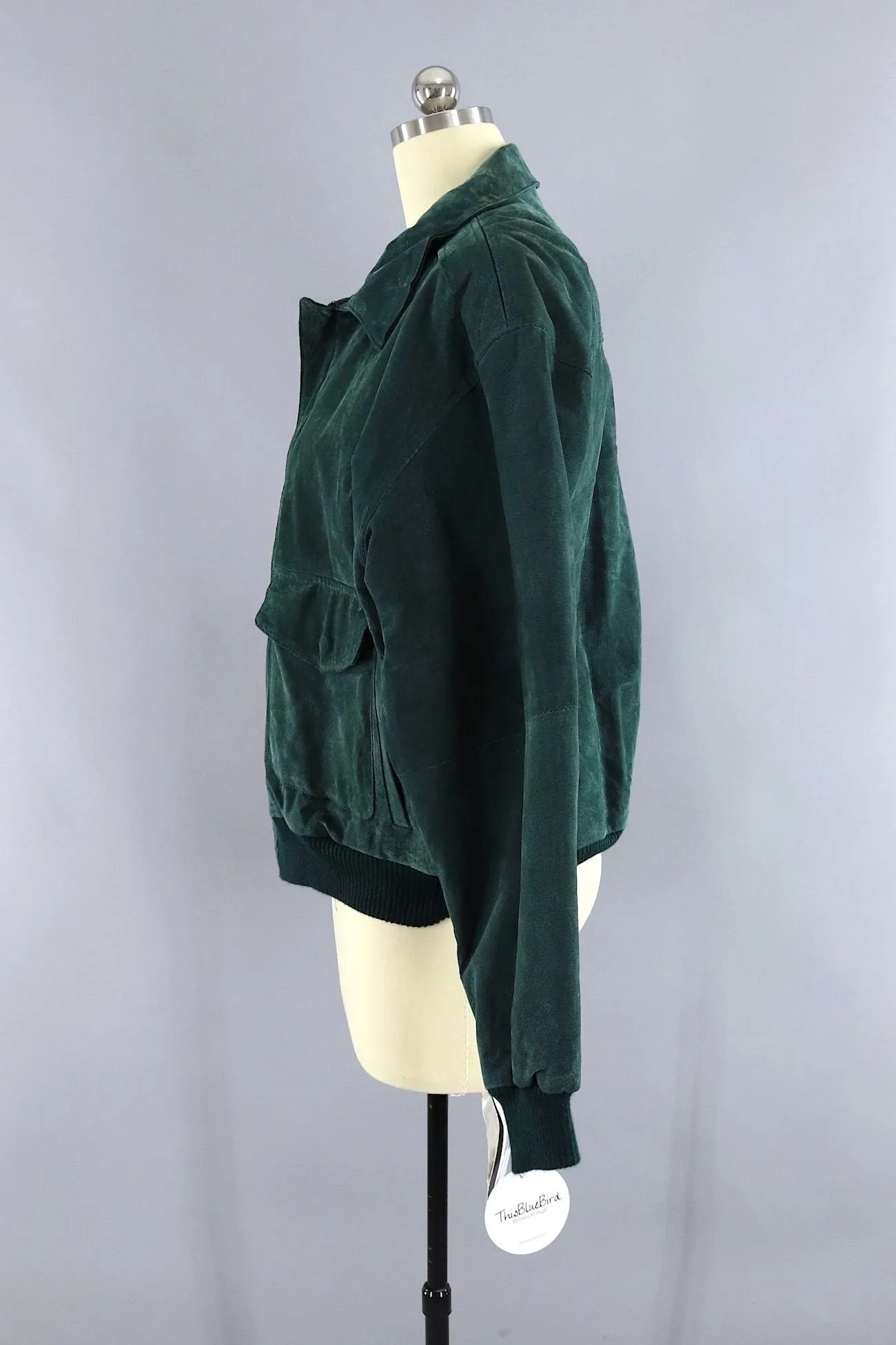 Vintage Green Suede Flight Jacket