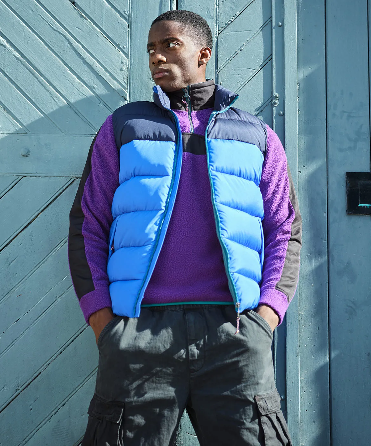 Vintage puffer vest | Seal Grey/Black