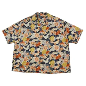 Wide Aloha Shirt - 花鶴