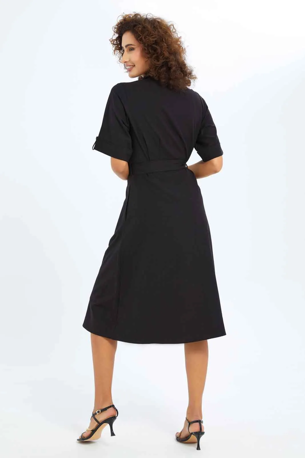 Women Black Shirt Dress