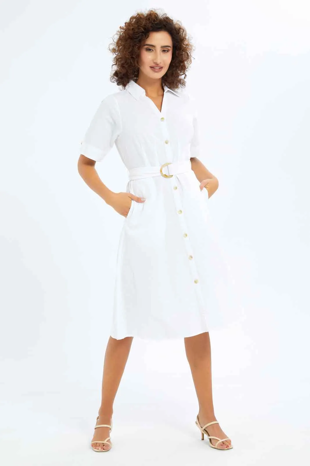 Women White Shirt Dress