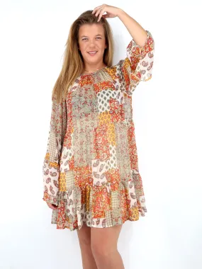 Women's Printed Gauze Dress,Multi