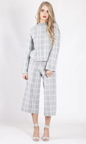 YW2045SS Check Print High Neck Sweater (Pack)
