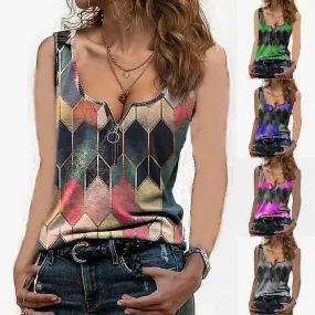 Zippy Polyester Sleeveless Top
